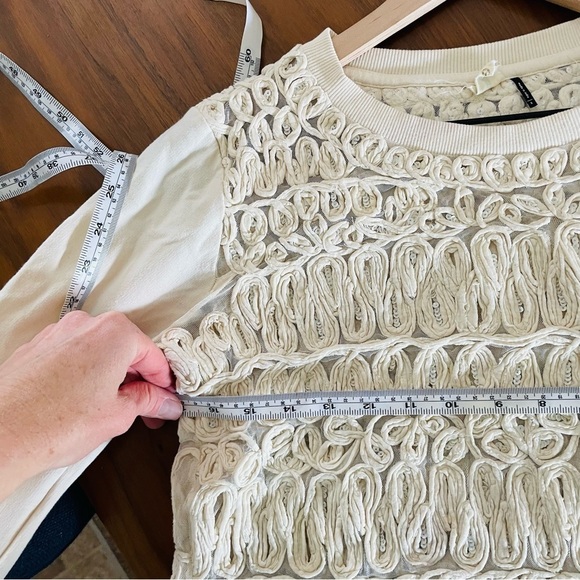 Anthropoliogie Cream Texture Pullover Top - Picture 5 of 13